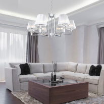 Цена на Подвесная люстра Eurosvet 60125/6 хром Smart (60114/6)