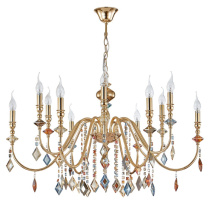 Фото Подвесная люстра Crystal Lux MERCEDES SP6+6 GOLD/COLOR