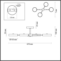 Купить Люстра на штанге LUMION 5659/72CL