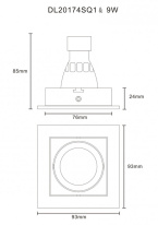 Купить Встраиваемый светильник Donolux DL20174SQ1B