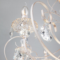 Купить Подвесная люстра Eurosvet 3305/8 белый с золотом/прозрачный хрусталь Strotskis