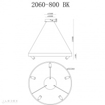 Подвесная люстра iLedex 2060-D800 BK Купить Подвесная люстра iLedex 2060-D800 BK