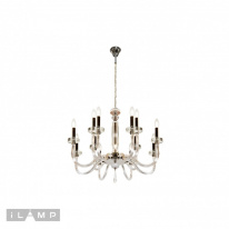 Подвесная люстра iLamp P9474-8+4 Nickel в интернет магазине Гет Лайт