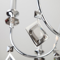 Цена на Подвесная люстра Eurosvet 10120/5 хром/дымчатый хрусталь Strotskis Smart (10110/5)