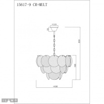 Подвесная люстра iLamp 15617-9 CR+MULT Купить Подвесная люстра iLamp 15617-9 CR+MULT