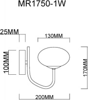 Бра MyFar MR1750-1W Купить Бра MyFar MR1750-1W