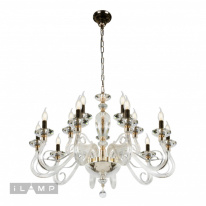 Подвесная люстра iLamp P2328-10+5 GD в интернет магазине Гет Лайт