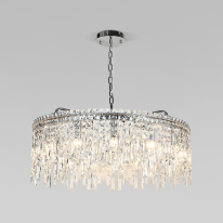 Фото Подвесная люстра Eurosvet 60159 хром/ прозрачный хрусталь Strotskis