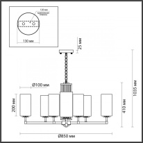 Купить с доставкой по Москве и России Подвесная люстра Odeon Light 4990/10