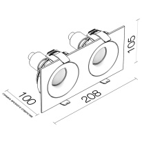 Купить Встраиваемый светильник LeDron DE202 Black