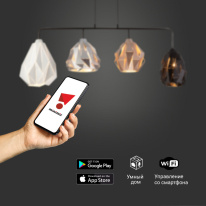 Подвесной светильник Eurosvet 50090/4 черный Smart в интернет магазине Гет Лайт