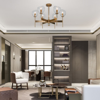 Люстра на штанге Eurosvet 60130/6 латунь Smart в интернет магазине Гет Лайт