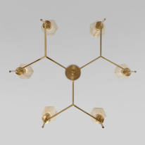 Цена на Люстра на штанге Eurosvet 60143/6 латунь