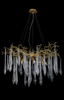 Купить Каскадная люстра Crystal Lux REINA SP8 D1000 GOLD PEARL