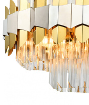 Купить Каскадная люстра Natali Kovaltseva SKALA 81435/8C BRASS SILVER
