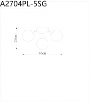 Накладная люстра ARTE Lamp A2704PL-5SG Цена на Накладная люстра ARTE Lamp A2704PL-5SG