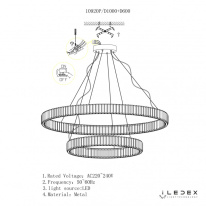 Купить с доставкой по Москве и России Каскадная люстра iLedex 10920P/2-60W-3000K (10/6) GL-CL