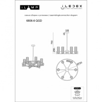 Люстра на штанге iLamp 6806-6 QGD Купить Люстра на штанге iLamp 6806-6 QGD