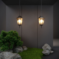 Подвесной уличный светильник Elektrostandard GL 1004H черное золото в интернет магазине Гет Лайт