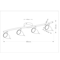 Купить Спот ARTE Lamp A1966PL-4GY