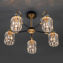 Люстра на штанге Eurosvet 70090/5 черный Цена на Люстра на штанге Eurosvet 70090/5 черный