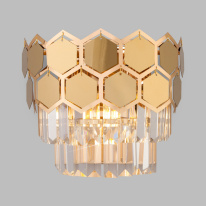 Фото Бра Eurosvet 10113/2 золото/прозрачный хрусталь Strotskis