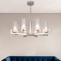 Купить с доставкой по Москве и России Подвесная люстра Eurosvet 60133/8 серебро