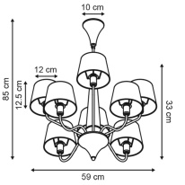 Купить Подвесная люстра ARTE Lamp A1528LM-8WH