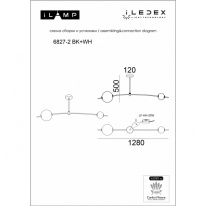 Купить Люстра на штанге iLedex 6827-2 BK+WH