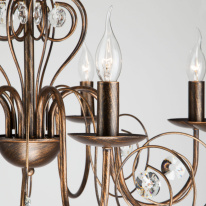 Купить Подвесная люстра Eurosvet 60018/8 черный с золотом