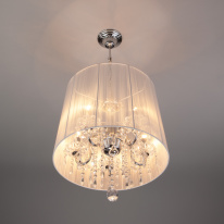 Цена на Подвесная люстра Eurosvet 2045/5 хром/белый