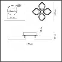 Цена на Накладной светильник LUMION 5202/72CL