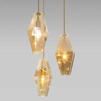 Купить с доставкой по Москве и России Подвесной светильник Eurosvet 50236/3 янтарный