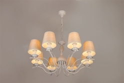 Купить с доставкой по Москве и России Подвесная люстра Eurosvet 60027/8 белый с золотом