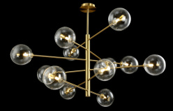 Купить с доставкой по Москве и России Люстра на штанге Crystal Lux MARZO SP12 BRONZE/TRANSPARENTE