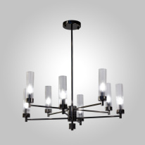 Купить с доставкой по Москве и России Люстра на штанге AM Group INDIGO SP8 PEARL BLACK
