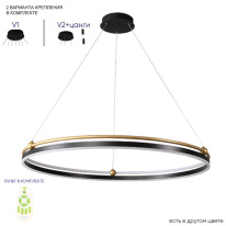 Фото Подвесной светильник Crystal Lux FERNANDO SP88W LED BLACK/GOLD