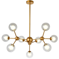 Фото Люстра на штанге Natali Kovaltseva VENTI 81422/8C GOLD SATIN