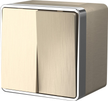 Фото Выключатель Werkel WL15-03-02 (шампань рифленый)