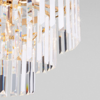 Цена на Каскадная люстра Eurosvet 10130/8 золото/прозрачный хрусталь Strotskis