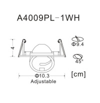 Цена на Встраиваемый светильник ARTE Lamp A4009PL-1WH