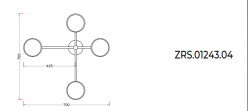 Люстра на штанге Zortes ZRS.01243.04 Люстра на штанге Zortes ZRS.01243.04 в интернет магазине Гет Лайт