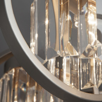 Люстра на штанге Eurosvet 10095/8 сатин-никель/прозрачный хрусталь Strotskis в интернет магазине Гет Лайт