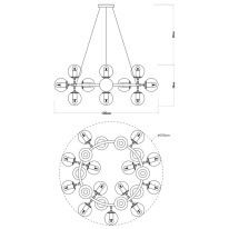 Купить Подвесная люстра ARTE Lamp A1664SP-25CC
