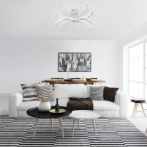 Купить с доставкой по Москве и России Накладная люстра Eurosvet 90134/12 белый с серебром