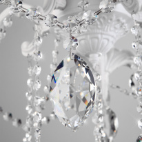 Цена на Подвесная люстра Eurosvet 10108/5 белый/прозрачный хрусталь Strotskis