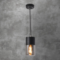 Подвесной уличный светильник Elektrostandard Roil (35125/H) чёрный/дымчатый плафон в интернет магазине Гет Лайт