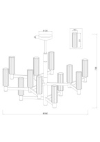 Люстра на штанге Freya FR5167PL-12BS в интернет магазине Гет Лайт