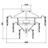 Люстра на штанге Vele Luce VL1904L05 в интернет магазине Гет Лайт