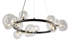 Подвесной светильник Crystal Lux AGATA SP15 BLACK/TRANSPARENTE в интернет магазине Гет Лайт